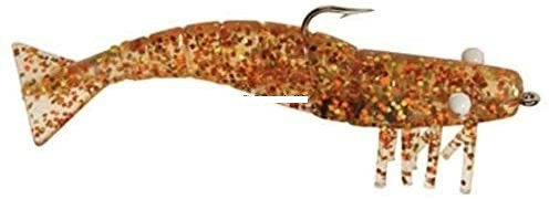 DOA Shrimp Rigged, 4'' Copper Crush 3pk