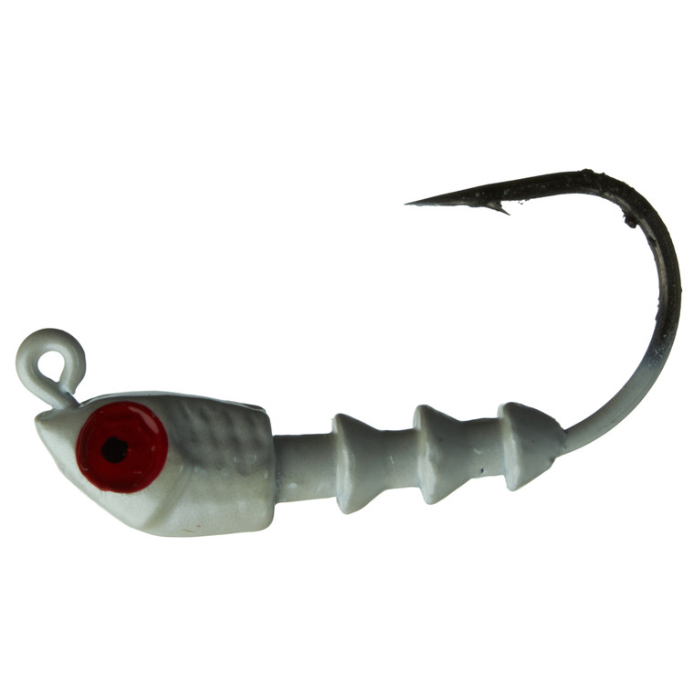 Don's Jigs Jig Head, 3/8oz White 1pk