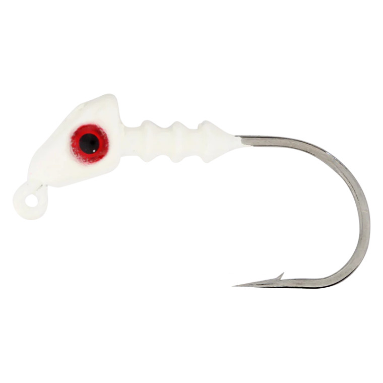 Fishbites FFC Jig Head, 1/4oz White 3pk