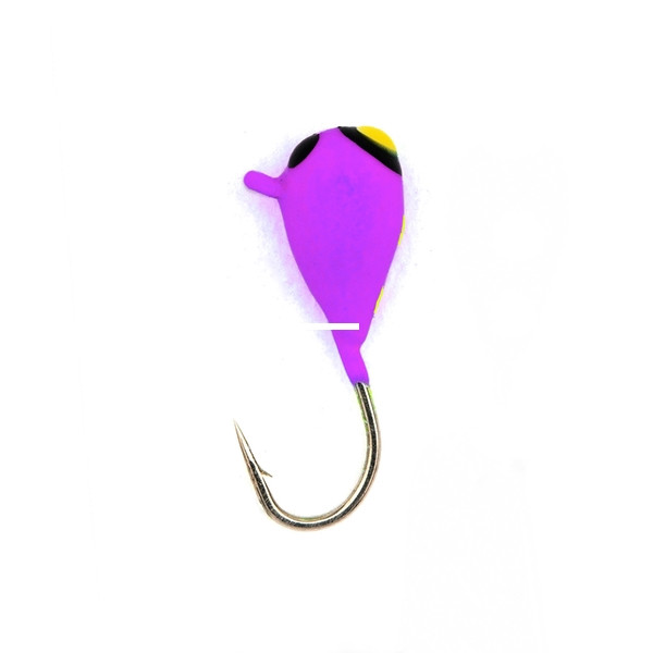 LakeEffect Tungsten Ice Jig, 4mm Purple Hornet