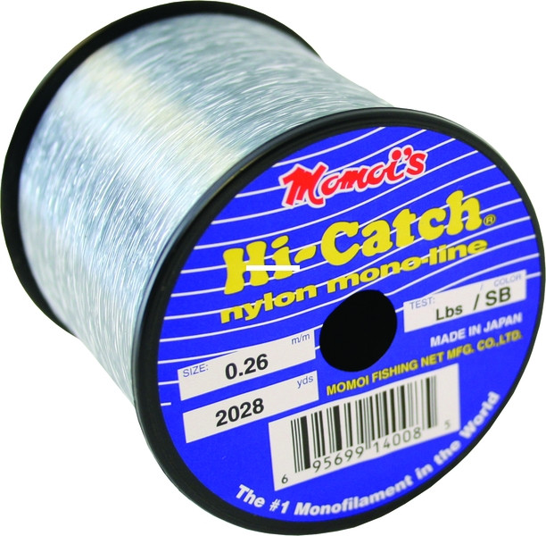 Momoi Hi Catch Nylon Mono, 50lb 1/4lb Spool Smoke Blue