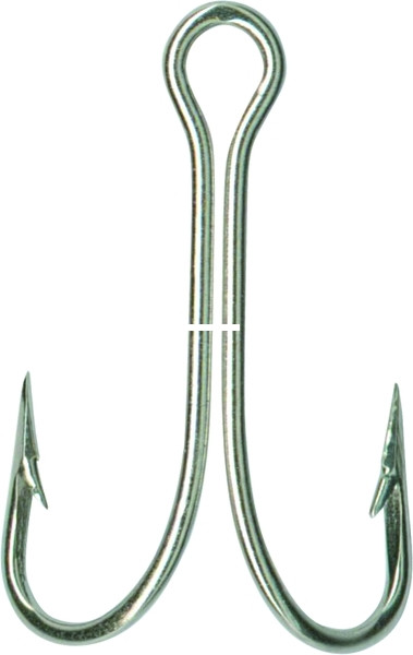 Mustad Classic Hook: Double, 3/0 Nickel 100pk