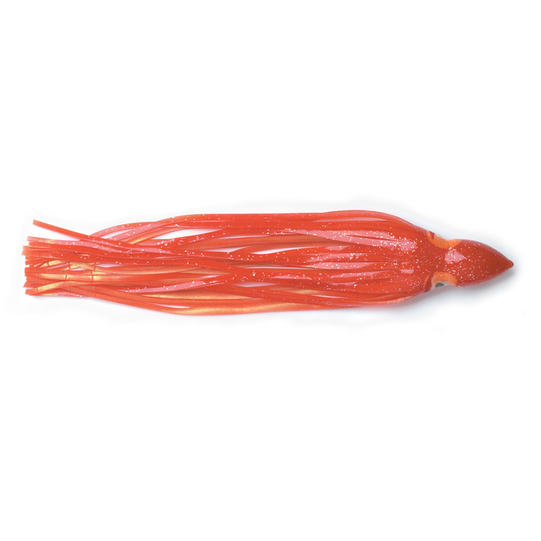 P-Line Sunrise Squid, 4.5'' Hot Red 5pk