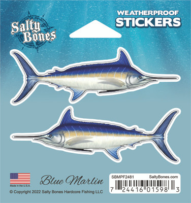 Salty Mini Stickers, 3.8x4 Marlin