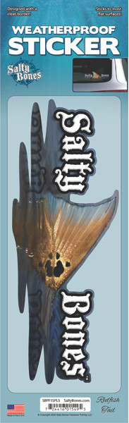 Salty Sticker, 4.5x15.75 Redfish Tail