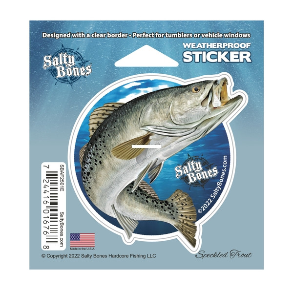 Salty Trout Tumbler, 3.8x4 Speckled Trout