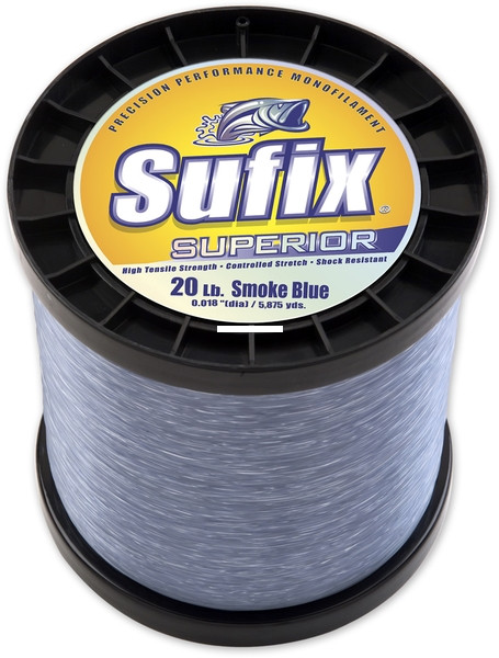 Sufix Superior 1 Kg Spool, 5875 yd Smoke Blue 20 lb