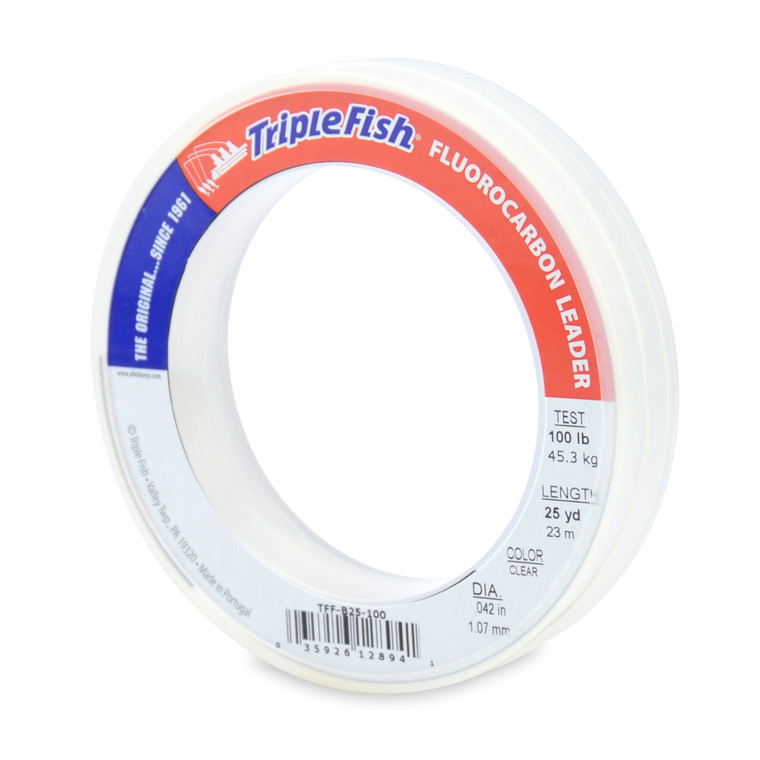 Triple Fish Fluro Leader, 25yd Clear 100lb Test
