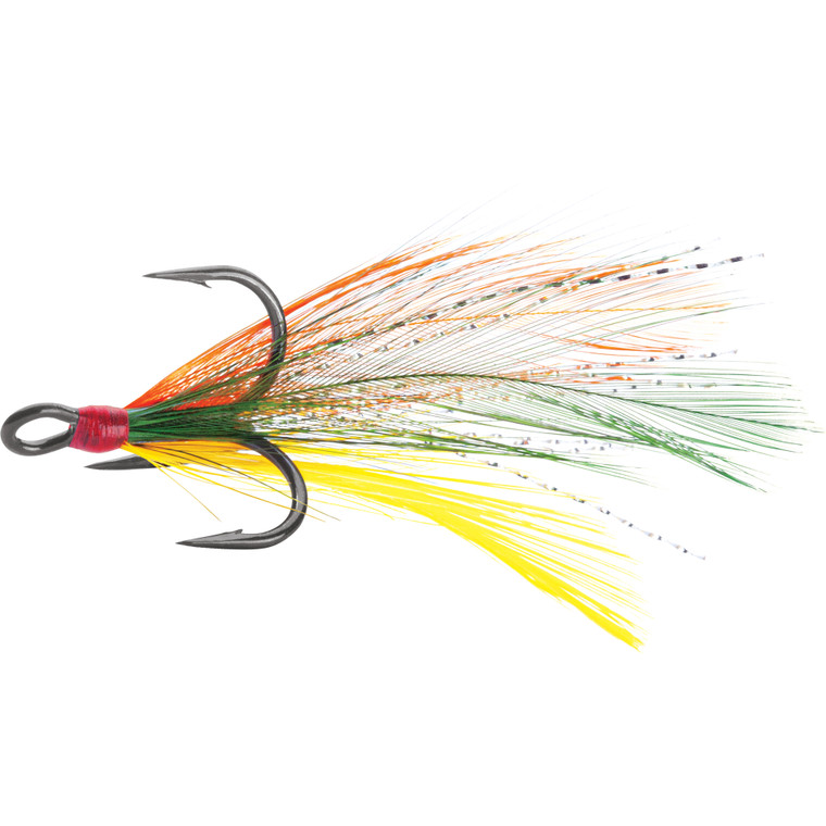 VMC Dressed X-Rap Treble, #4 Blk Nickel Fire Tiger 2pk