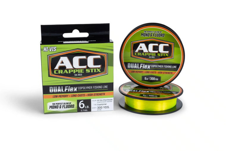 ACC Crappie DualFlex 6lb Clear Copolymer 300yd