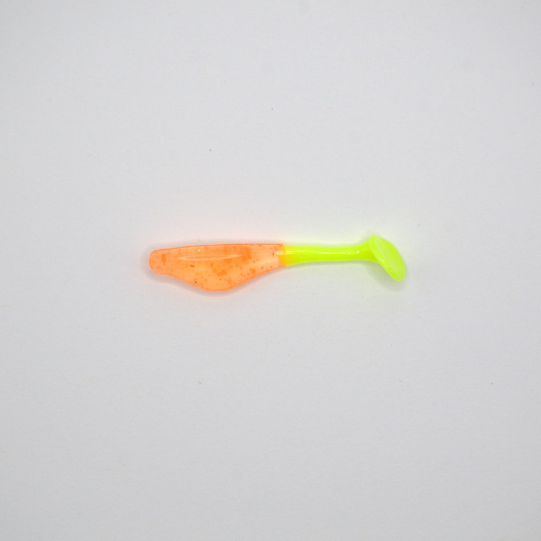 Crappie Slammers 10ct Paddle Shad - Orange Glow Chartreuse