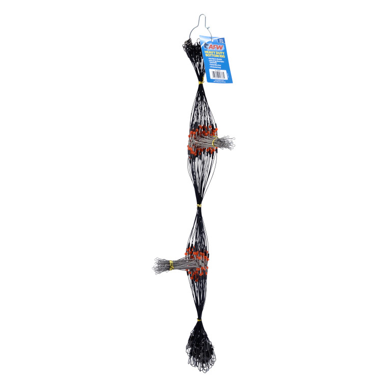AFW - Wire Hd Bottom Rig - 60lb Blk Wire #6 Snap 50ri -