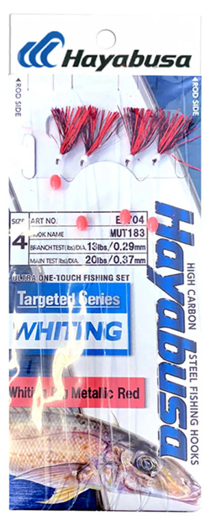 Hayabusa - Whiting Rig - Metallic Red Sz4 2rigs -