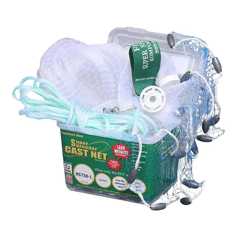 Fi Tec - Rs750l Mono Cast Net - 8ft 3/8in Clear Mesh -