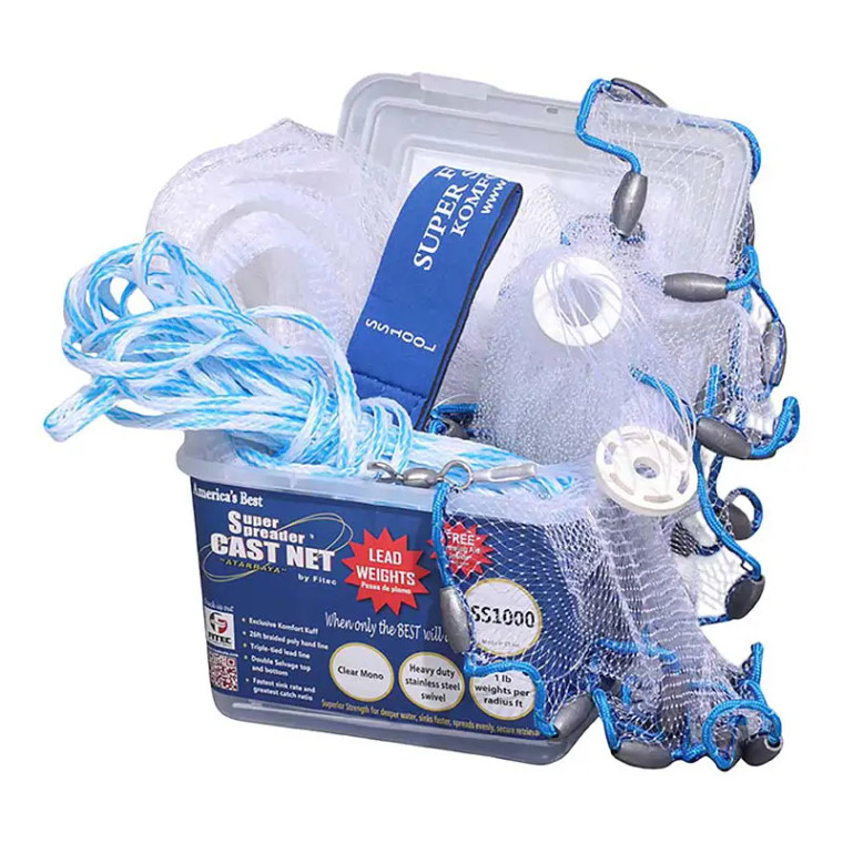 Fi Tec - Ss1000 Mono Cast Net - 5ft 3/8in Clear Mesh - 10850