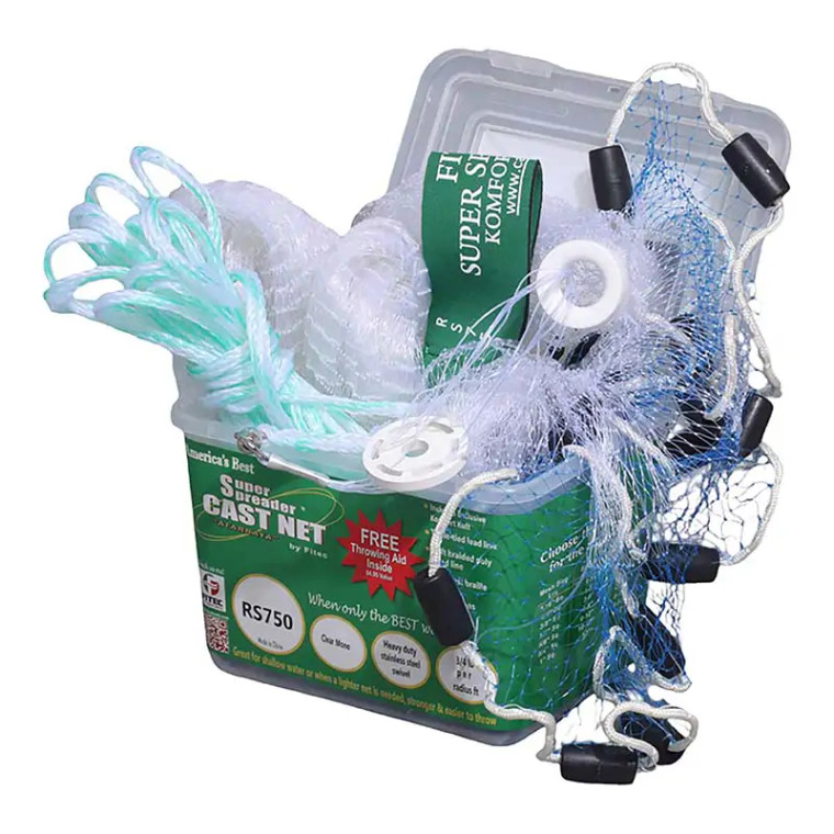 Fi Tec - Rs750 Nylon Cast Net - 4ft 1/4in White -