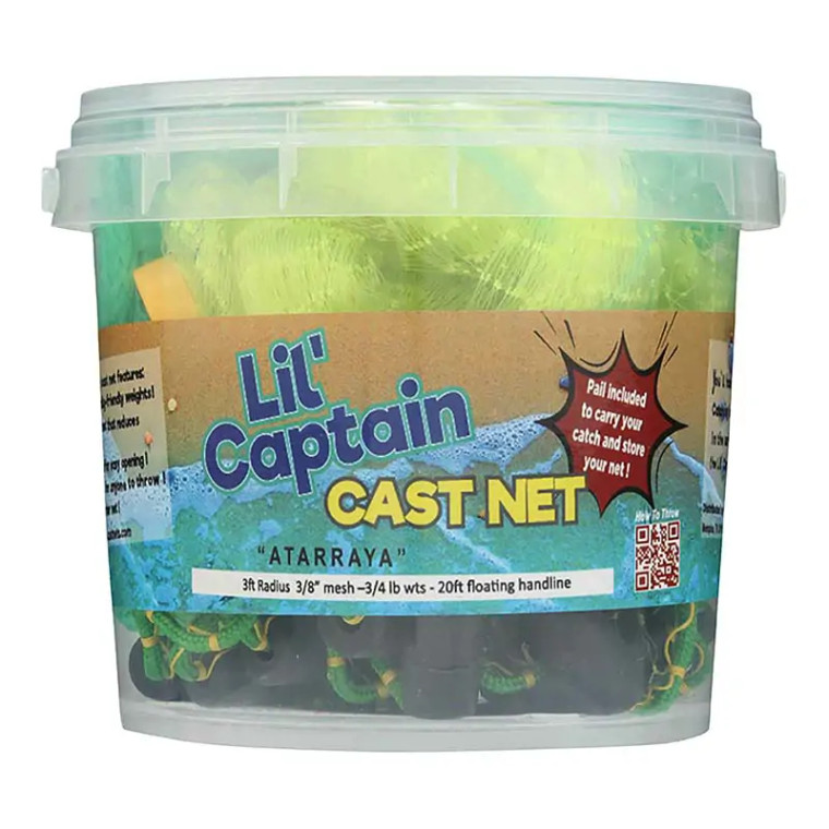 Fi Tec - Lil Captains Cast Net - 3ft 3/8in Neon Green -