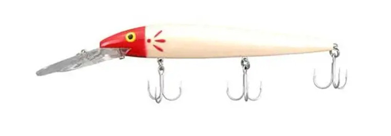 Cotton Cordell - Deep Diving Red Fin - 5in 5/8oz White Red Head -