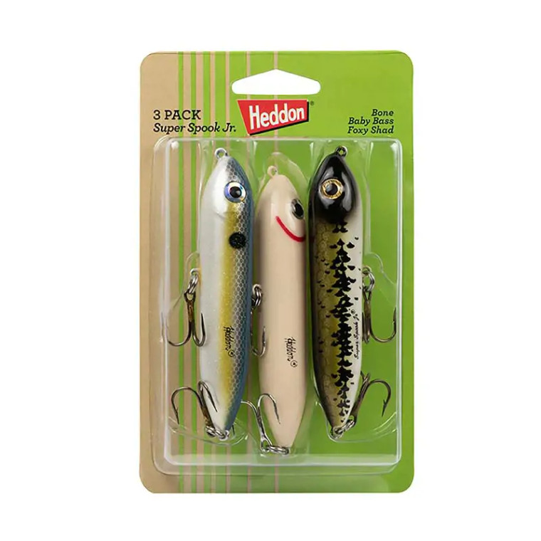 Heddon - Super Zara Spook Jr Pack - 3.5in 1/2oz 3pk Fw Asst -