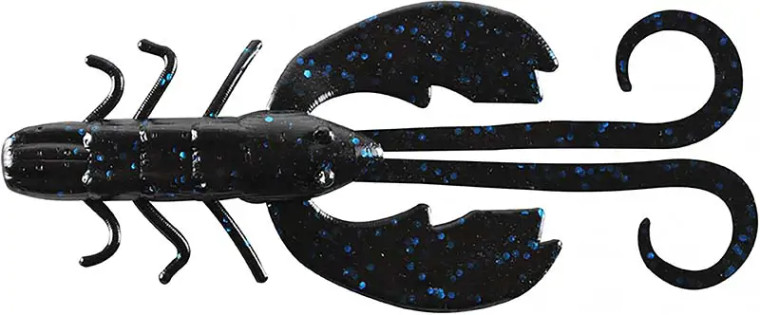 Berkley - Crazy Legs Chigger Craw - 4in 8bg Blk Blu Flk - PBBPCLCC4-BBF