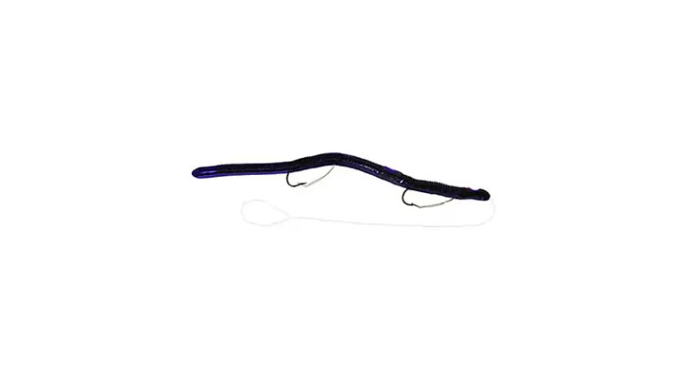 Betts - Two-hook Weedless Worm - 5.5in 12cd Purp Wild Grp -