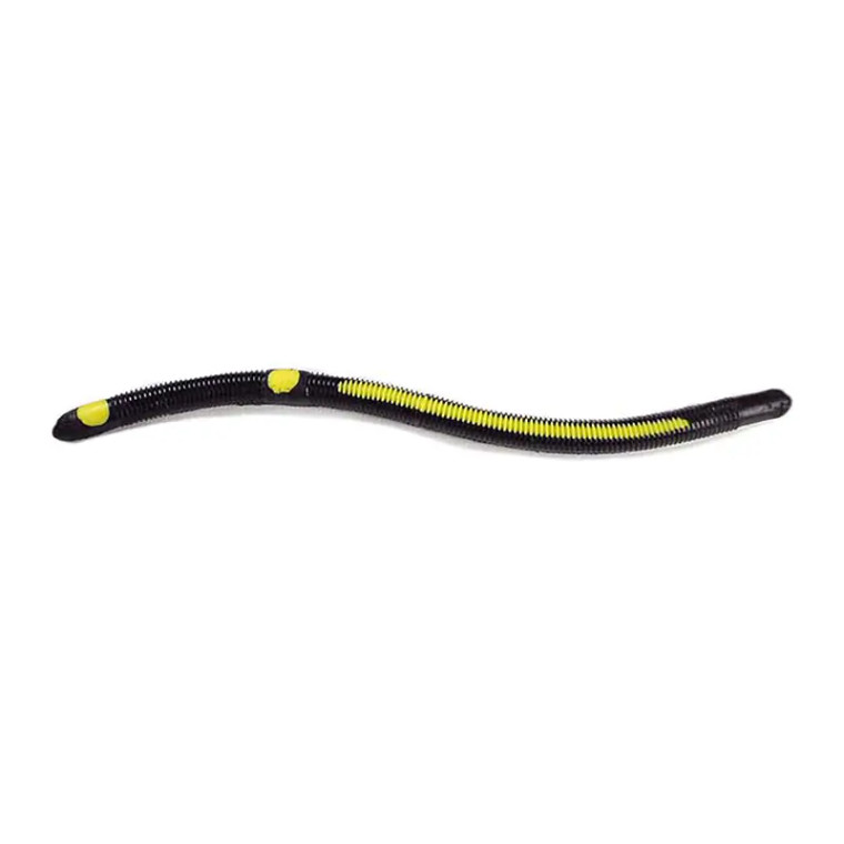 Kelly's Annealed - Striper Worm - 5.5in 12cd Blk/yel -