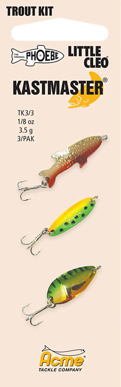 Acme - Trout Spoon Multi Pack - 3ea 1/8oz Painted -