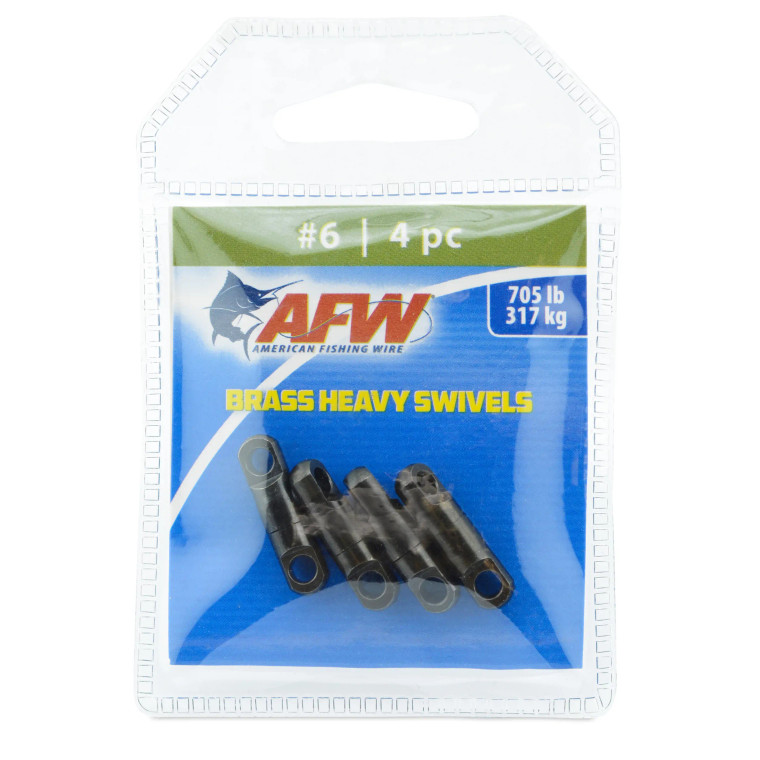 AFW - Brass Heavy Swivels - Blk 705lb 5pk -