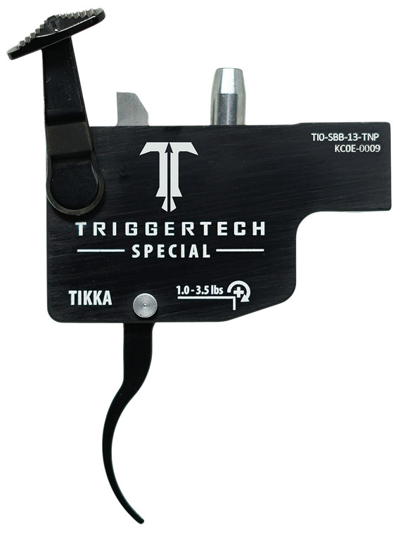 TriggerTech TILSBB13TNP Diamond Black Curved Lever Fits Tikka Left Hand