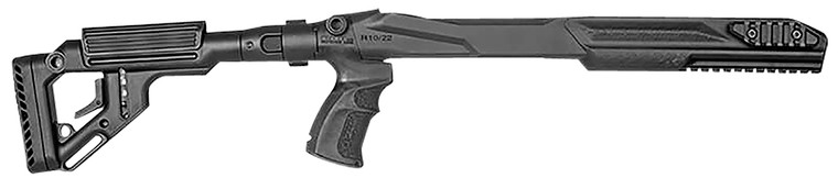 FAB Defense FXUASR1022B UASR Precision Stock Conversion Kit for Ruger 1022 Left Side Folding wAdjustable Cheekrest Matte Black Fiberglass Reinforced Polymer