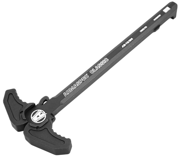 Armaspec ARM165BLK Classic Charging Handle Black Aluminum Ambidextrous Hand