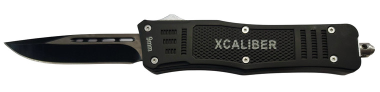 Xcaliber Knife Company 9mm Medium 3.25 OTF Drop Point 440C SS Blade 4.64 Steel Handle