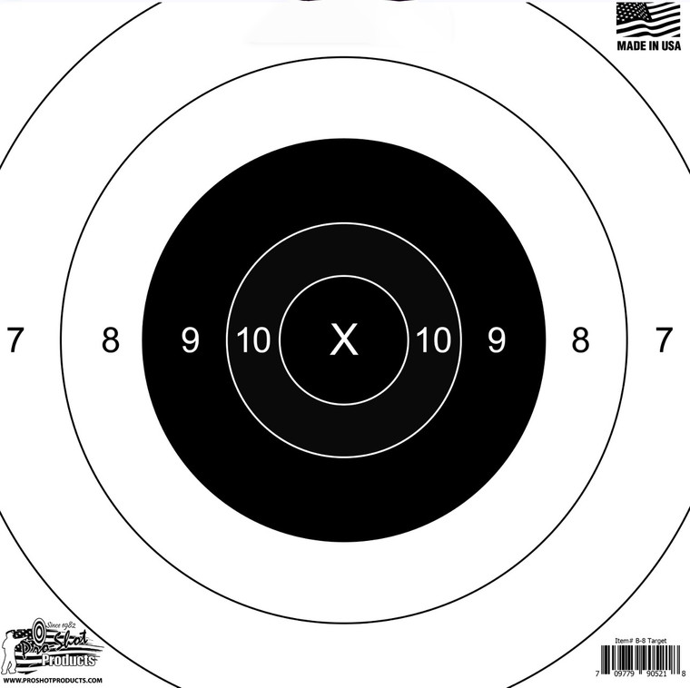Pro-shot - Proshot B812pk 10 B8 Hvy Tgt Bullseye