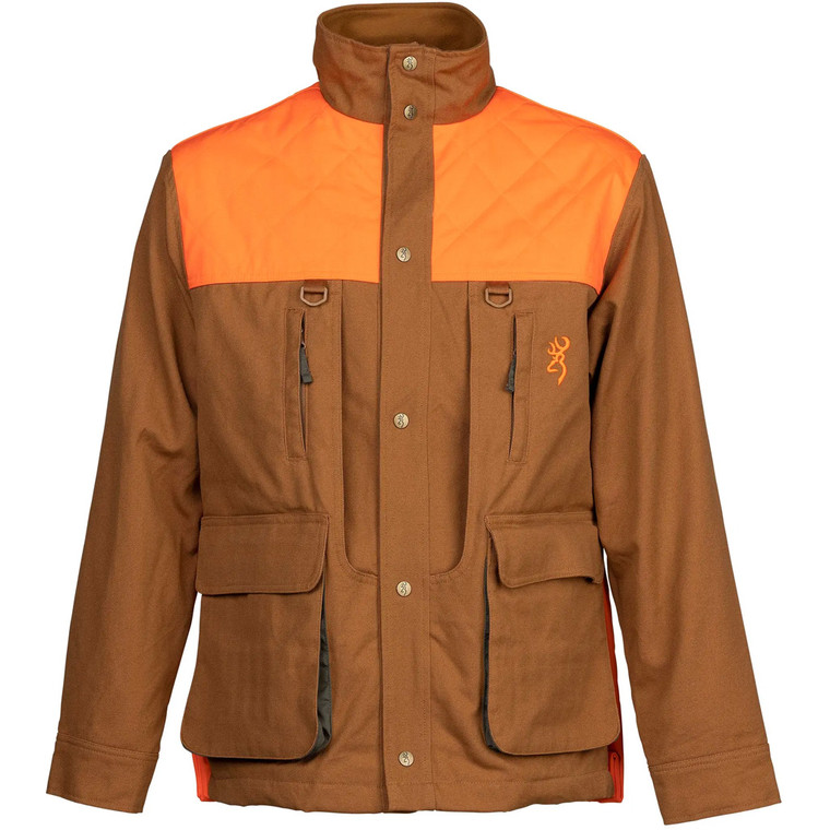 Browning Upland Jacket Tan/Blaze Large - 3041193203