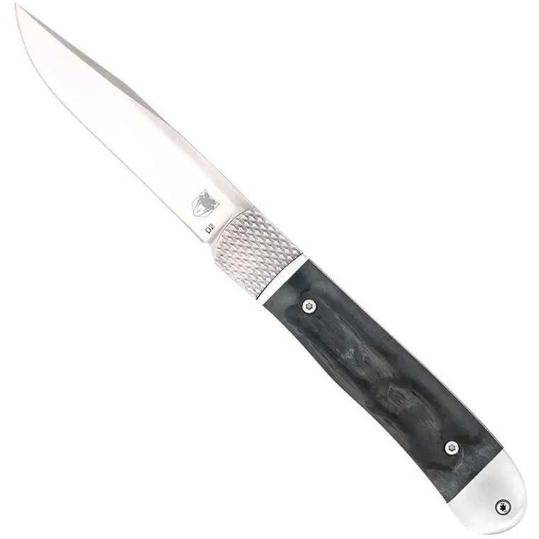 CobraTec Trapper Hidden Release Folding Knife Auto Folding Blade Black - CTTHRBLK
