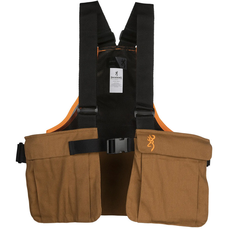 Browning Upland Strap Vest Tan/Blaze OSFM - 3012724805