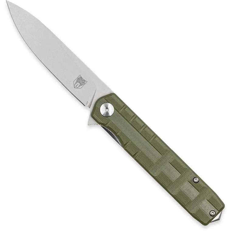 CobraTec Medium Kuzio Drop Folder Knife Folding Blade OD Green - MCTKUZIOODGDNS