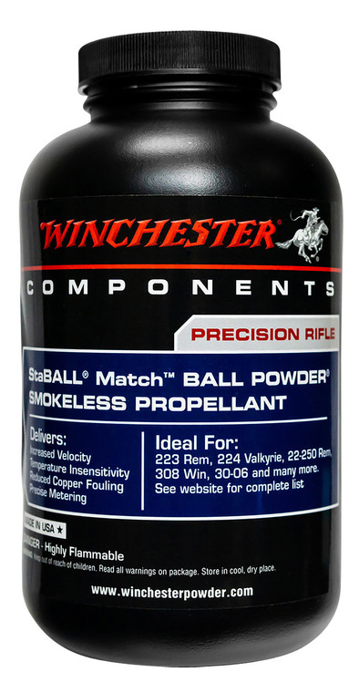 Winchester StaBall Match Powder 1 lb. Rifle HAZMAT - STABALLMATCH1