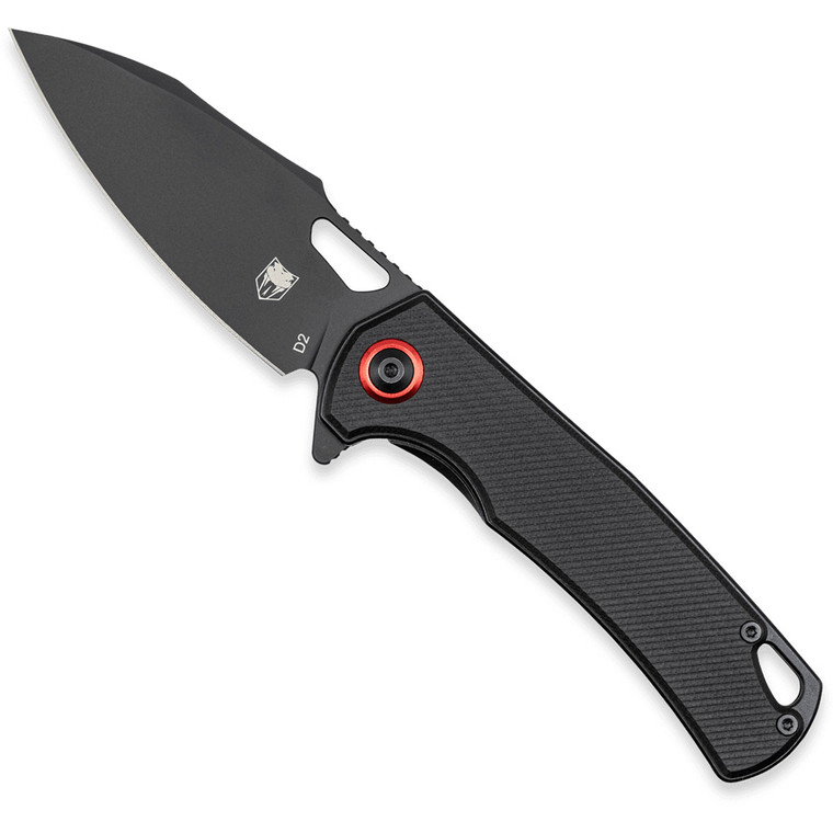 CobraTec Wolverine Liner Lock Drop Knife Folding Blade Black - CTWOLVERINEBLK
