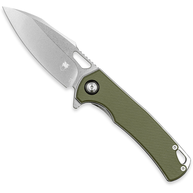 CobraTec Wolverine Liner Lock Drop Knife Folding Blade OD Green - CTWOLVERINEGRN