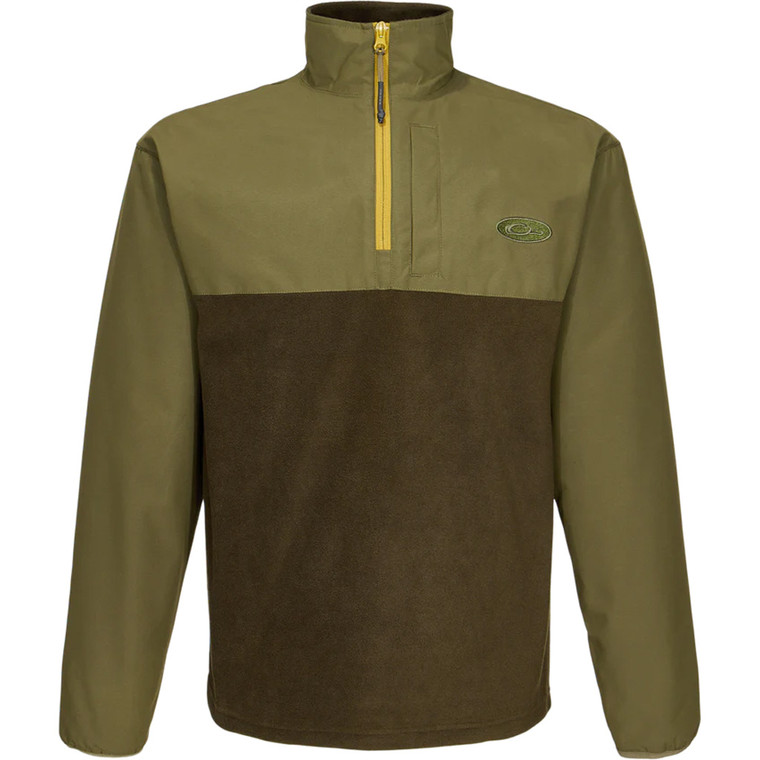 Drake 1/4 Zip Refuge Eqwader Green Timber Large - DW7355-GTB-3