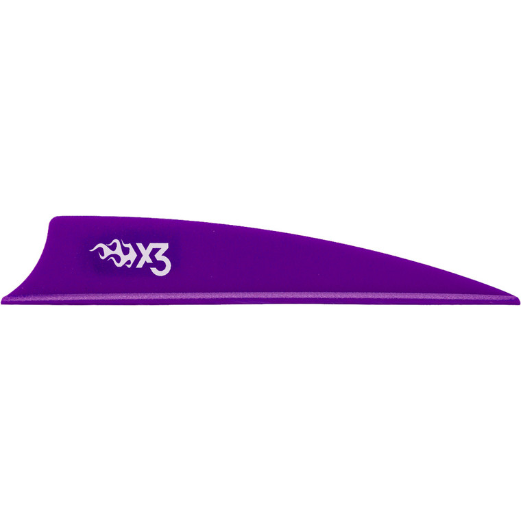 Bohning X3 Vanes Shield Cut 3 in. Purple 36 pk. - 101051PU3