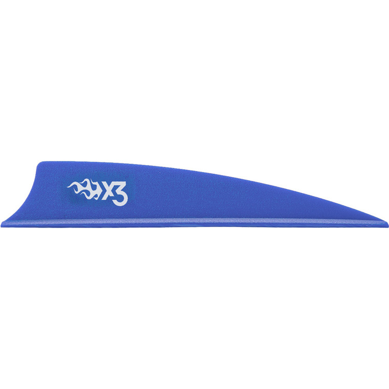 Bohning X3 Vanes Shield Cut 3 in. Satin Blue 36 pk. - 101051SB3
