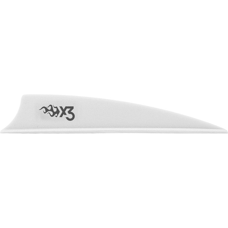 Bohning X3 Vanes Shield Cut 3 in. White 36 pk. - 101051WH3