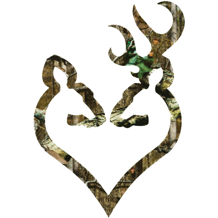 Browning Buck-Heart Decal 6in Camo - 3922290620