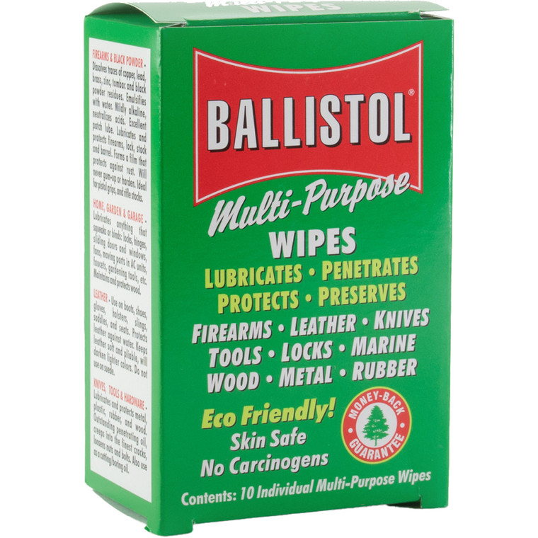 Ballistol Multi-Purpose Oil Wipes 10ct - 120106
