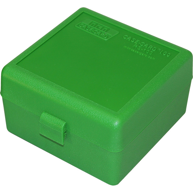 MTM Case-Gard 100 Series Ammo Box Small Rifle Green 100 rd. - RS-100-10