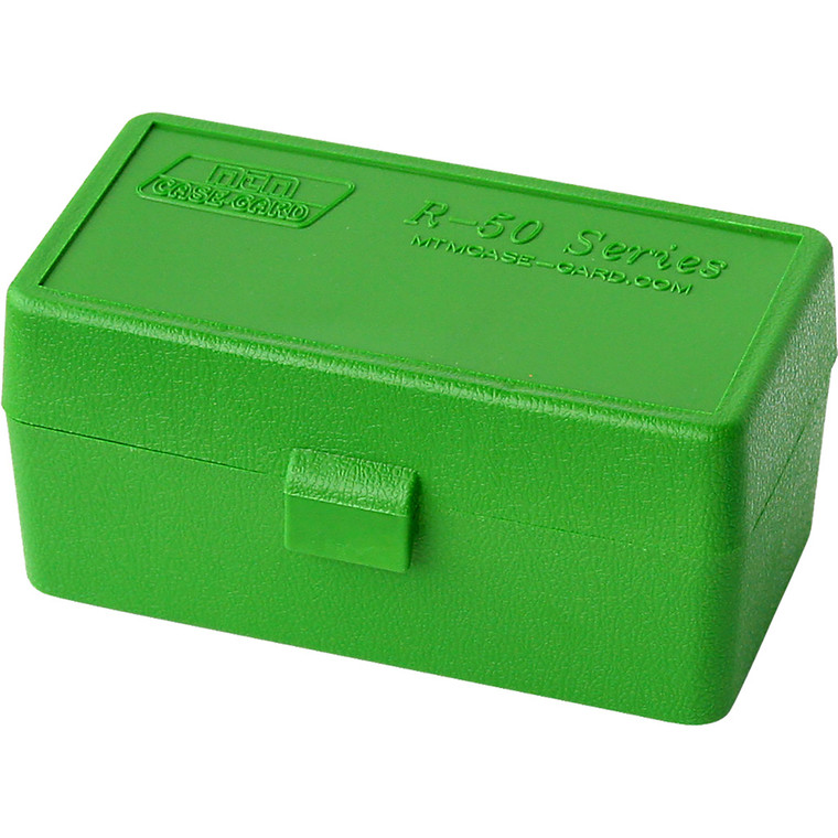 MTM Case-Gard Rifle Ammo Box 22 Hornet Green 50 rd. - 22-HORN-10