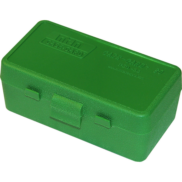 MTM Handgun Ammo Box .38 Special- .357 Mag Green 50 rd. - P50-38-10