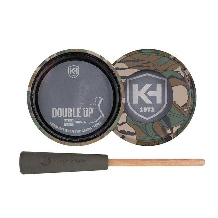 Knight & Hale Double Up Glass/Slate Pot Turkey Call LBTL Series Mossy Oak Greenleaf - KHT0237
